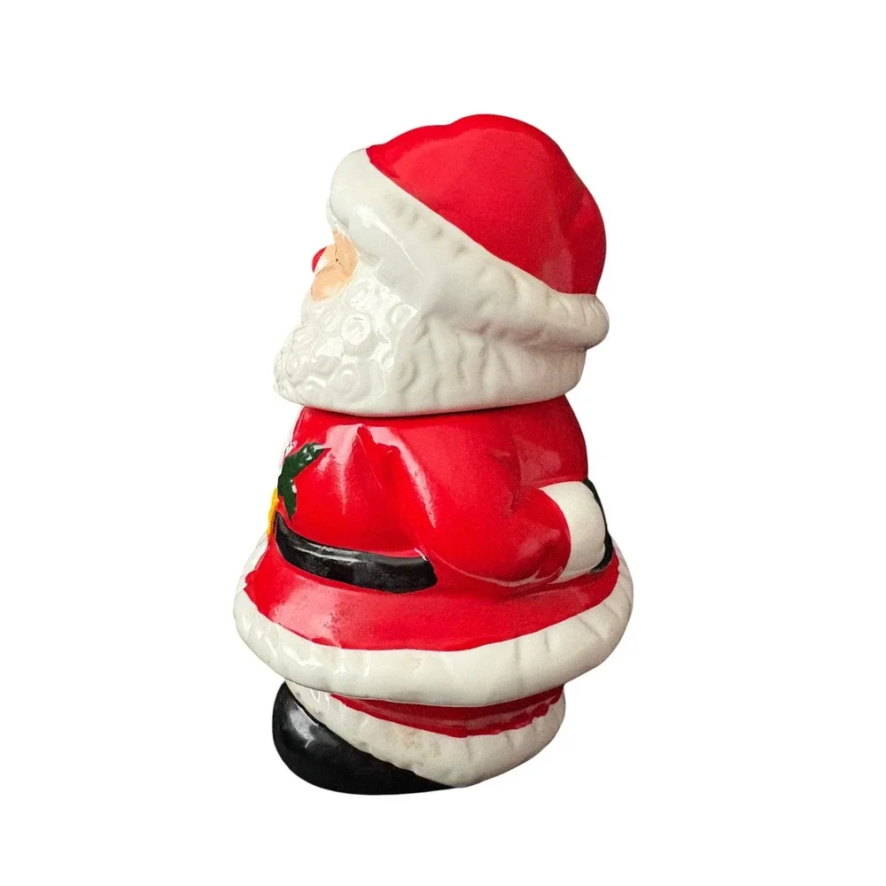 Vintage Santa Cookie Jar Action Taiwan‎ Christmas Ceramic 9